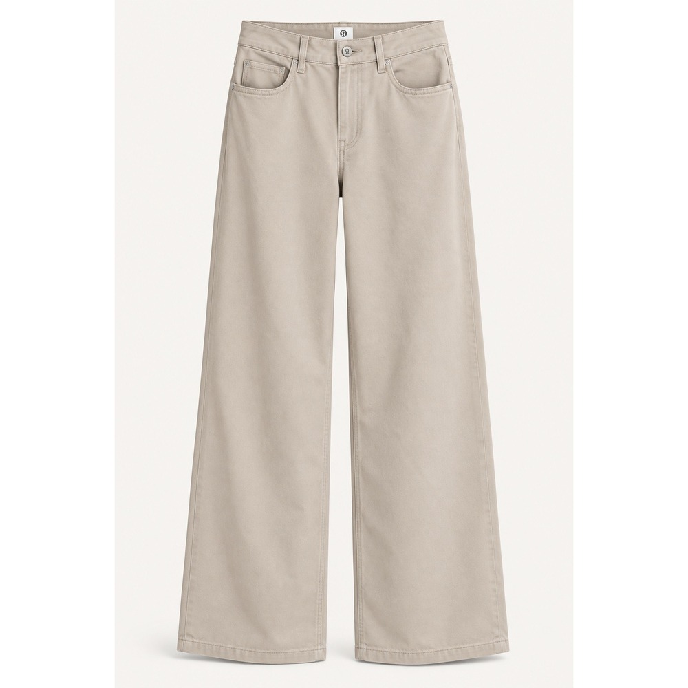 Lululemon EasyFive Low-Rise Classic Wide Pant Utilitech Twill Downtown Tan 32